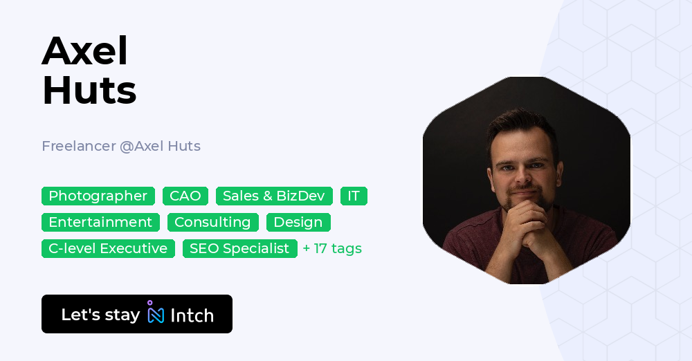 Axel Huts - Freelancer, Axel Huts | Intch