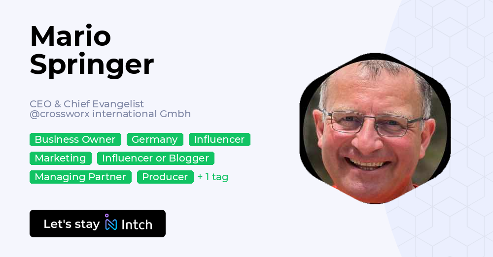 Mario Springer - CEO & Chief Evangelist - Intch