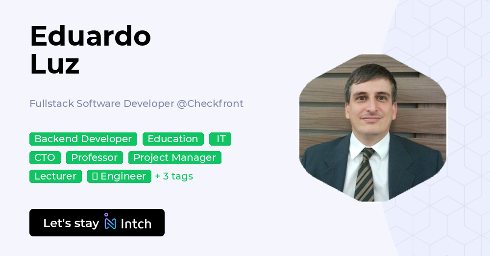 Eduardo Luz - Fullstack Software Developer, Checkfront | Intch