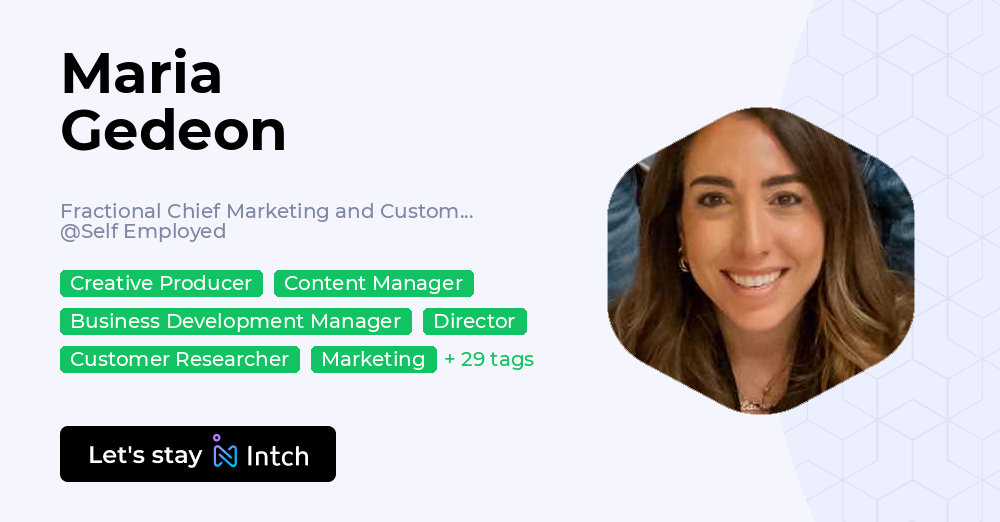 Maria Gedeon - Fractional Chief Marketing and Customer Officer ...