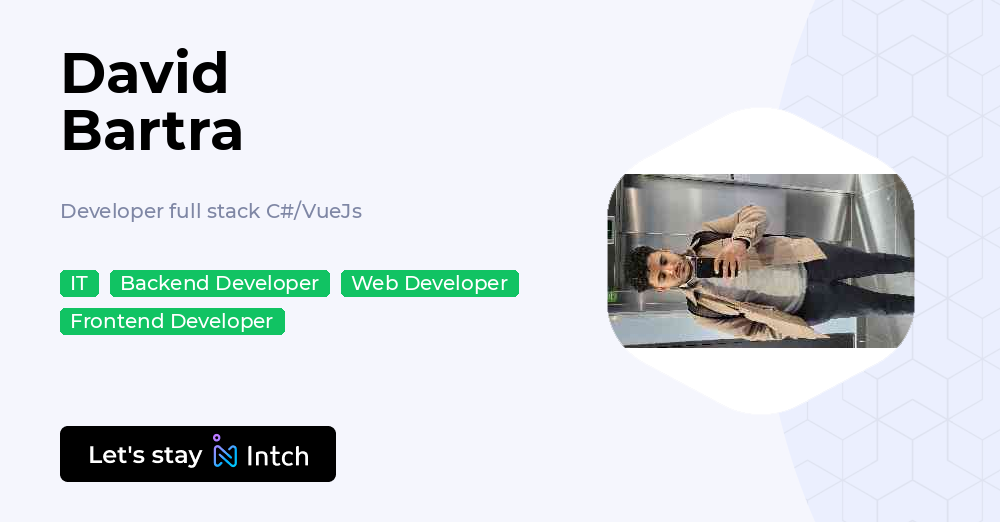 David Bartra - Developer full stack C#/VueJs, | Intch
