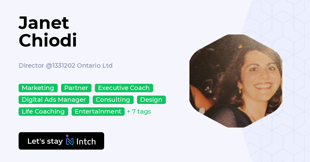 Janet Chiodi - Director, 1331202 Ontario Ltd | Intch