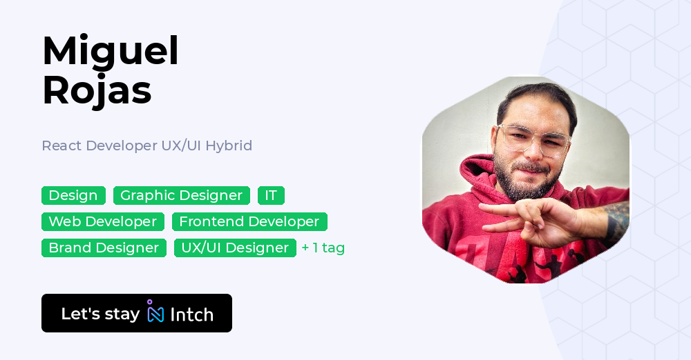Miguel Rojas - React Developer UX/UI Hybrid, | Intch