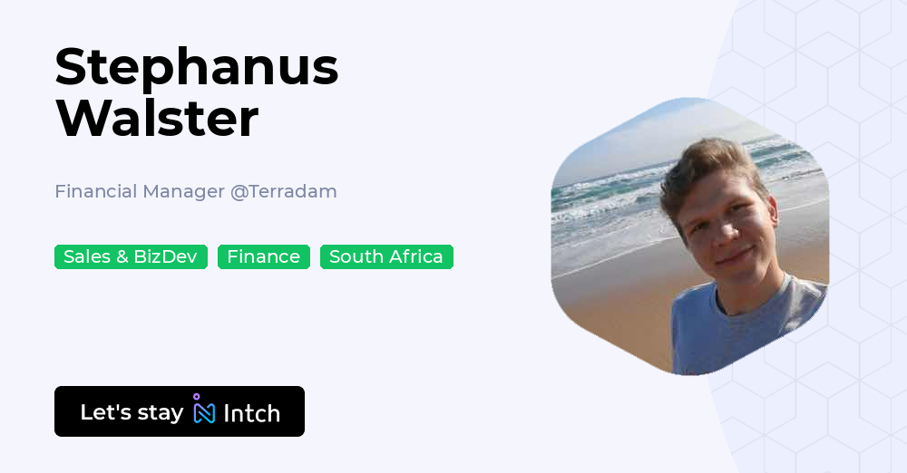Walster Stephanus Walster - Financial Manager, Terradam | Intch