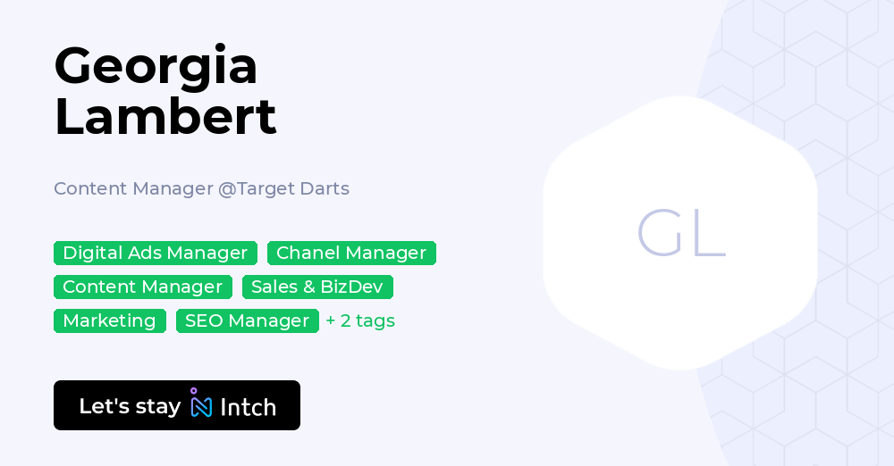 Lambert Targeting Georgia Lambert - Content Manager, Target Darts | Intch