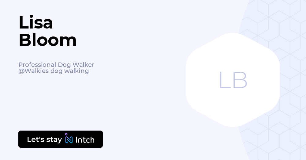 Bloomwalker Lisa Bloom - Professional Dog Walker, Walkies dog walking | Intch