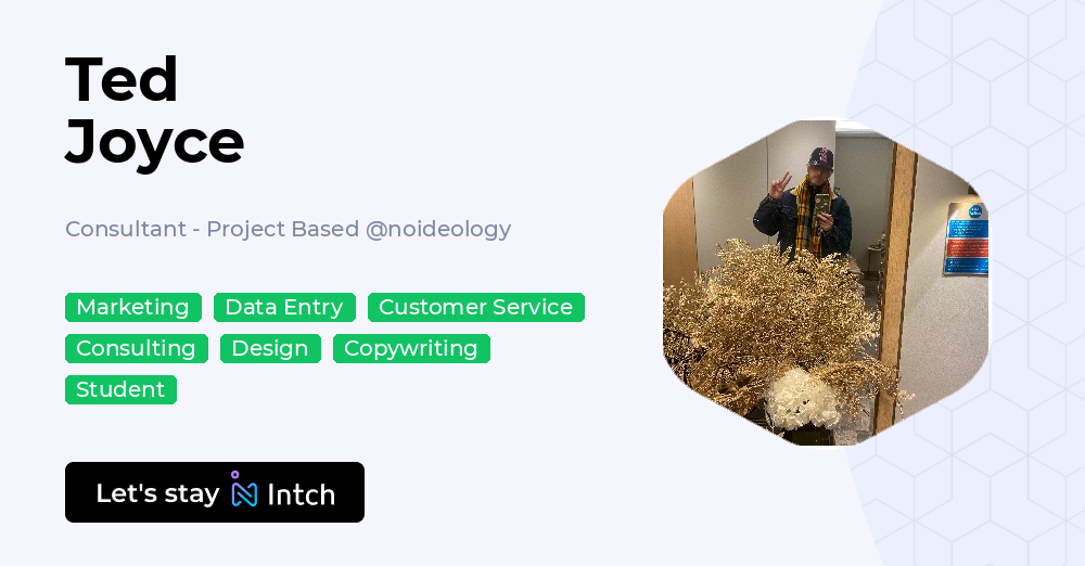 Ted Joyce - Consultant - Project Based, noideology | Intch