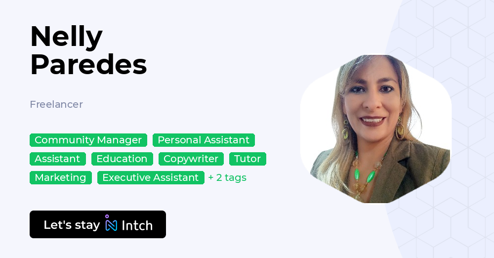 Nelly Paredes - Freelancer, | Intch