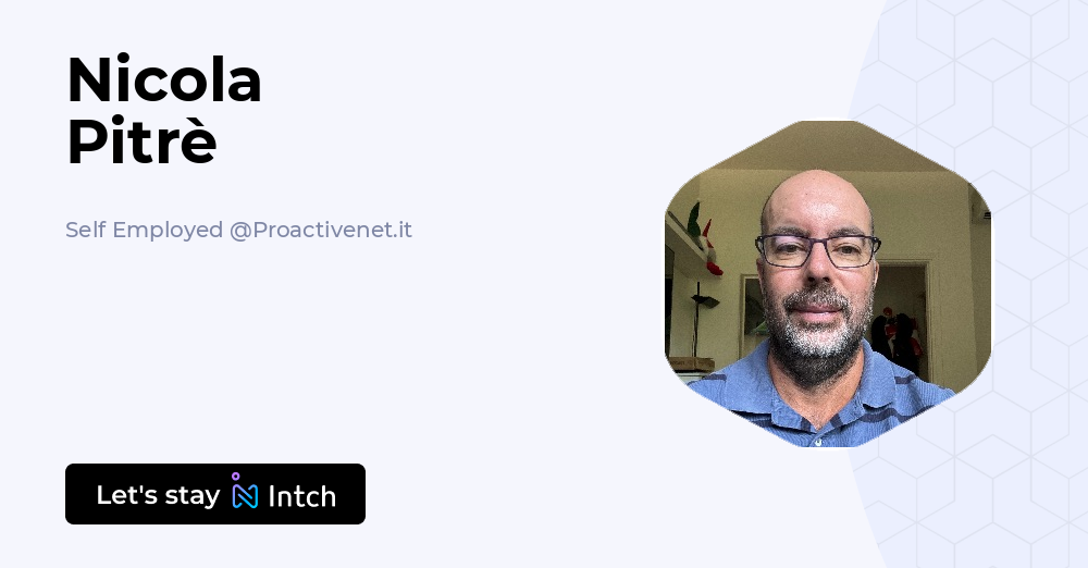 Proactivenet Examples Nicola Pitrè - Self Employed, Proactivenet.it | Intch