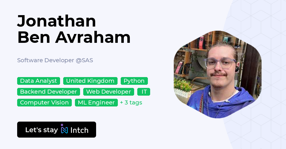 Jonathan Ben Avraham - Software Developer, SAS | Intch