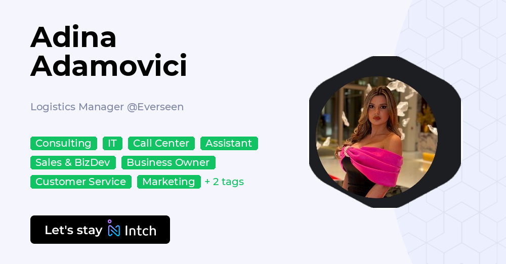 Adamovici Rares Adina Adamovici - Logistics Manager, Everseen | Intch
