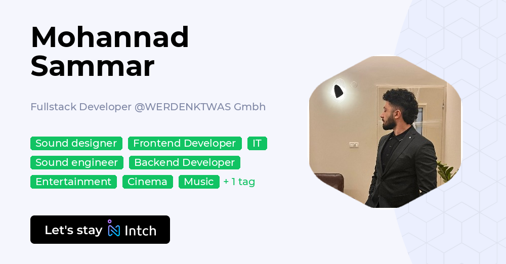 Mohannad Sammar Fullstack Developer WERDENKTWAS Gmbh Intch mohannad-sammar-fullstack-developer-werdenktwas-gmbh-intch