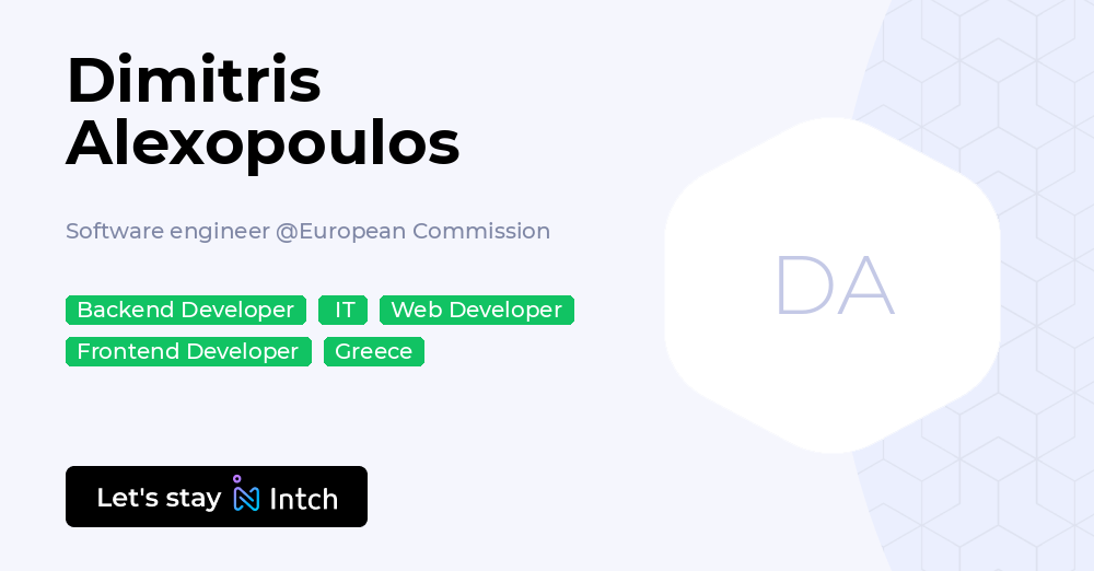 Dimitris Alexopoulos - Software engineer, European Commission | Intch