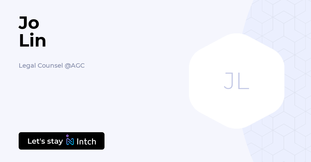 Jo Lin - Legal Counsel, AGC | Intch