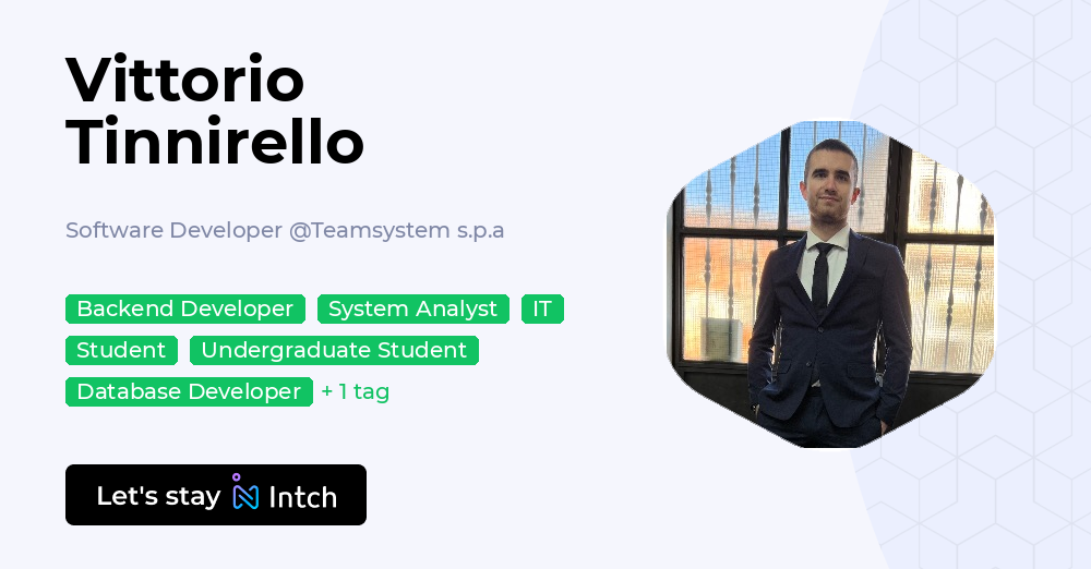 Vittorio Tinnirello - Software Developer, Teamsystem s.p.a | Intch
