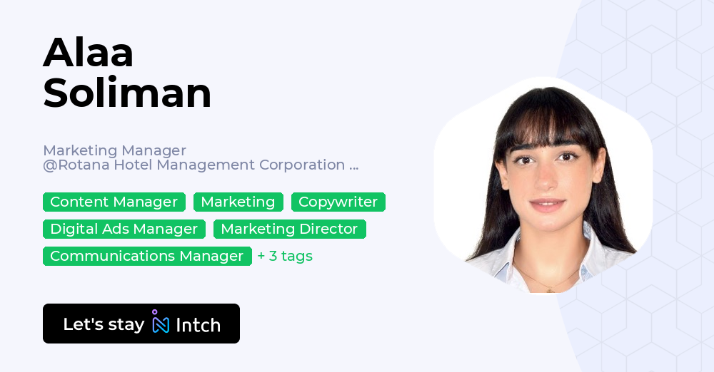 Alaa Soliman - Marketing Manager, Rotana Hotel Management Corporation ...