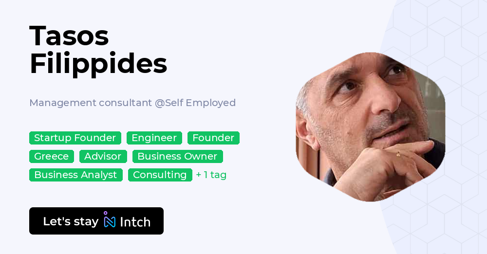 Tasos Filippides - Management consultant, Self Employed | Intch