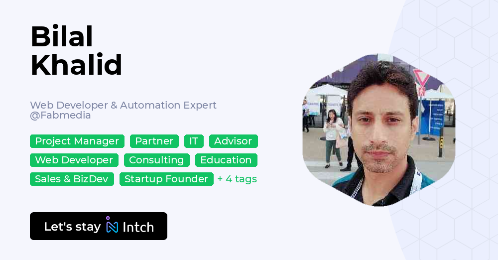 Bilal Khalid - Web Developer & Automation Expert, Fabmedia | Intch
