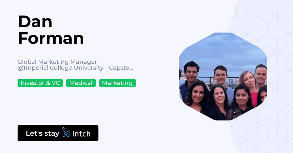 Dan Forman - Global Marketing Manager, Imperial College University ...