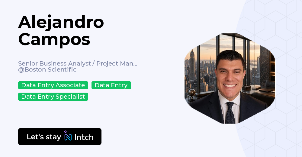 Alejandro Campos - Senior Business Analyst / Project Manager, Boston ...