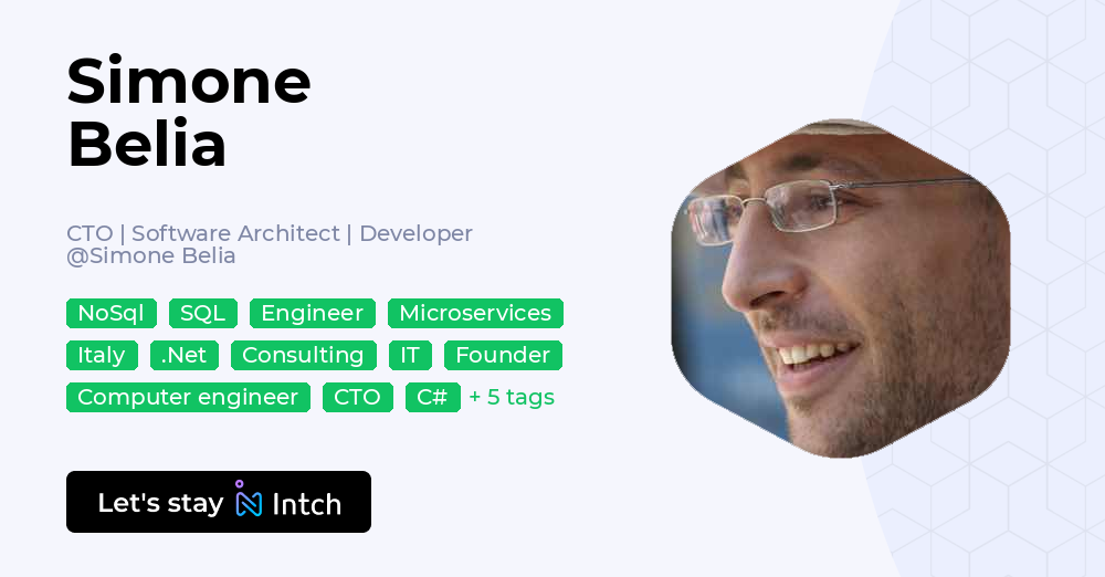 Simone Software Icon Simone Belia - CTO | Software Architect | Developer, Simone Belia | Intch