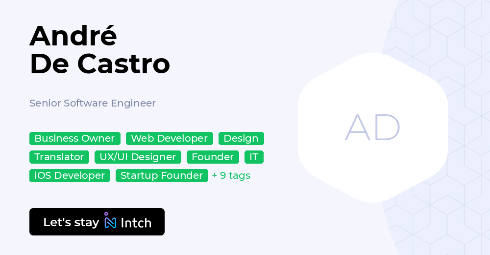 André De Castro - Senior Software Engineer, | Intch