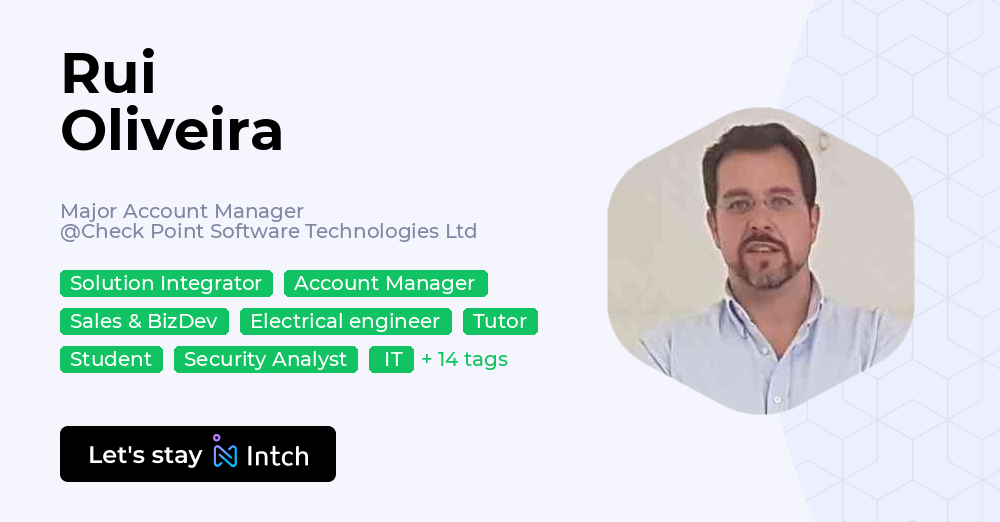 Rui Software Rui Oliveira - Major Account Manager, Check Point Software Technologies ...