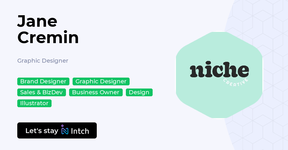 Jane Cremin - Graphic Designer, | Intch