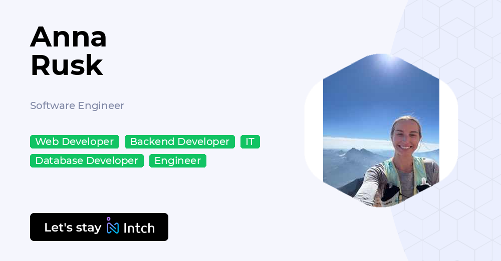 Anna Rusk - Software Engineer, | Intch