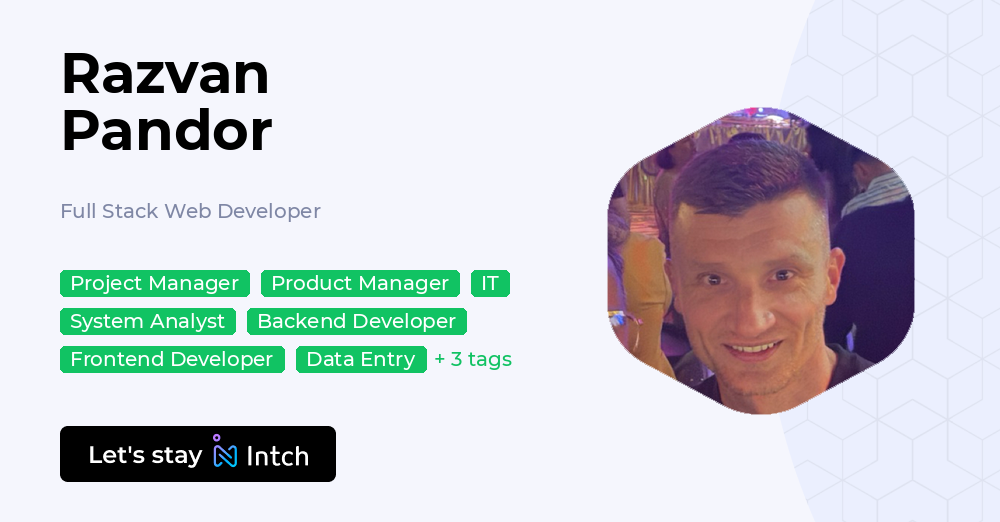 Razvan Pandor - Full Stack Web Developer | Intch
