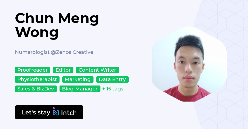 Chun Meng Wong - Numerologist, Zenos Creative | Intch