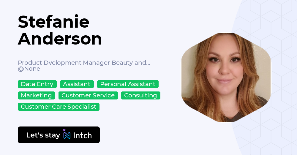 Stefanie Anderson - Product Dvelopment Manager Beauty and Personal Care ...