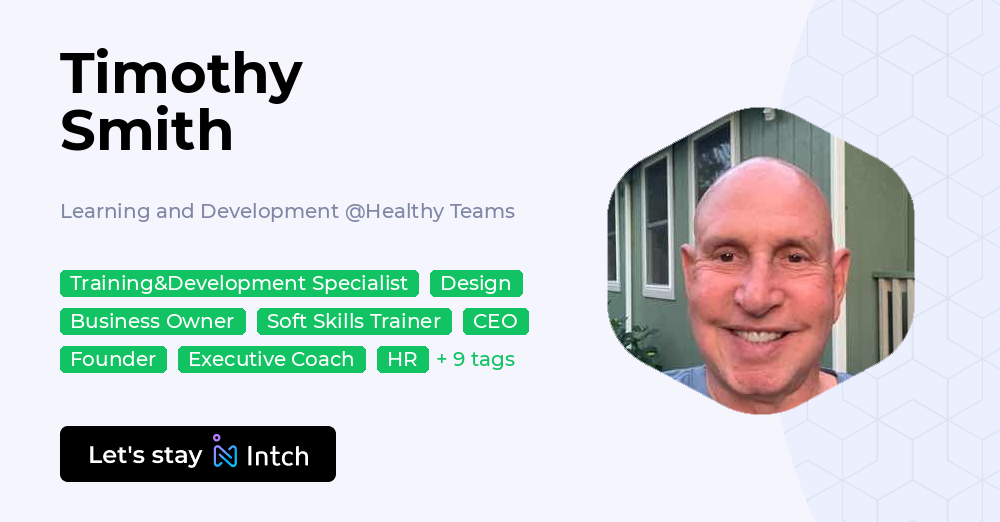 Timothy Smith - Learning and Development, Healthy Teams | Intch