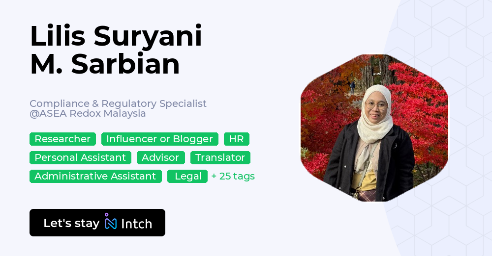 Lilis Suryani M. Sarbian - Compliance & Regulatory Specialist, ASEA ...